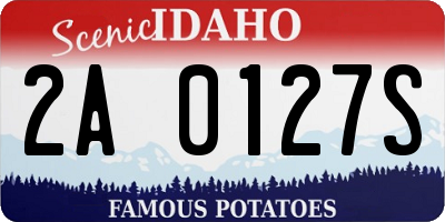 ID license plate 2A0127S