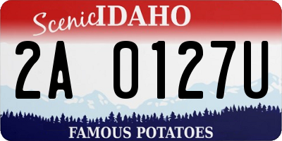 ID license plate 2A0127U