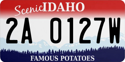 ID license plate 2A0127W