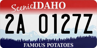 ID license plate 2A0127Z