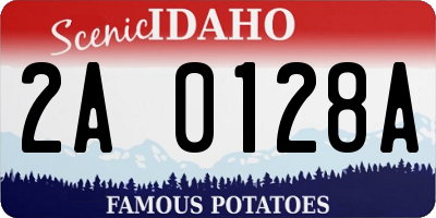 ID license plate 2A0128A