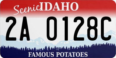 ID license plate 2A0128C