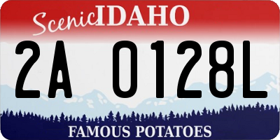 ID license plate 2A0128L