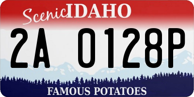 ID license plate 2A0128P