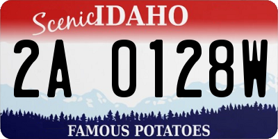 ID license plate 2A0128W