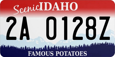 ID license plate 2A0128Z