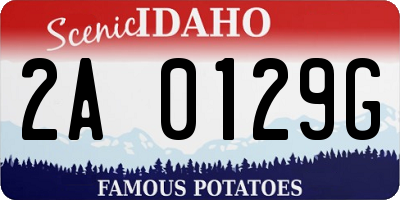 ID license plate 2A0129G