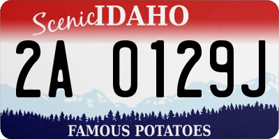 ID license plate 2A0129J