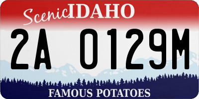 ID license plate 2A0129M