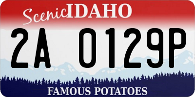 ID license plate 2A0129P