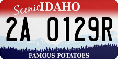 ID license plate 2A0129R