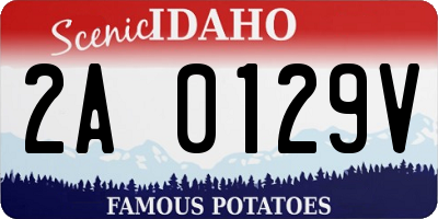 ID license plate 2A0129V