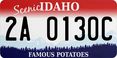 ID license plate 2A0130C