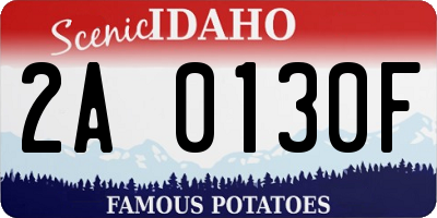 ID license plate 2A0130F