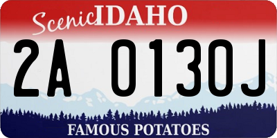 ID license plate 2A0130J