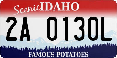 ID license plate 2A0130L