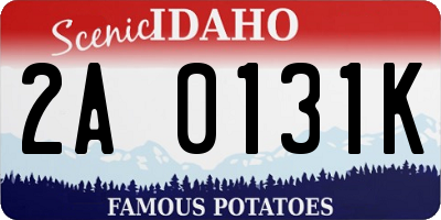 ID license plate 2A0131K