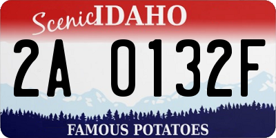 ID license plate 2A0132F