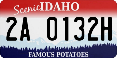 ID license plate 2A0132H