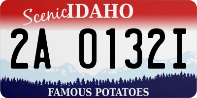 ID license plate 2A0132I