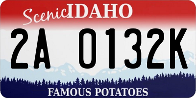 ID license plate 2A0132K
