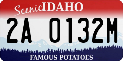 ID license plate 2A0132M