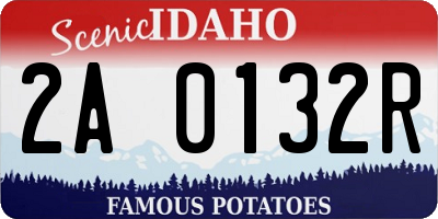 ID license plate 2A0132R