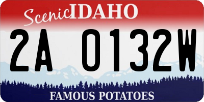 ID license plate 2A0132W
