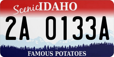 ID license plate 2A0133A