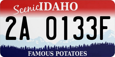 ID license plate 2A0133F