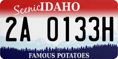 ID license plate 2A0133H