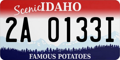ID license plate 2A0133I