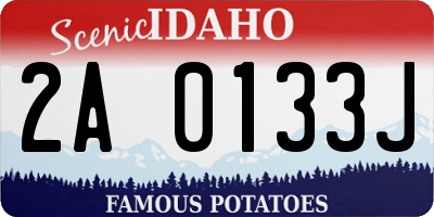 ID license plate 2A0133J