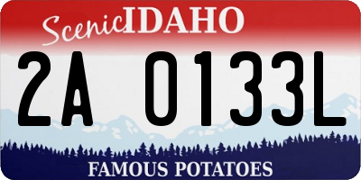 ID license plate 2A0133L