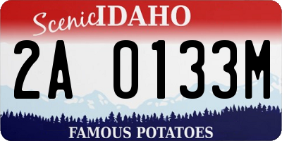 ID license plate 2A0133M