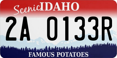 ID license plate 2A0133R
