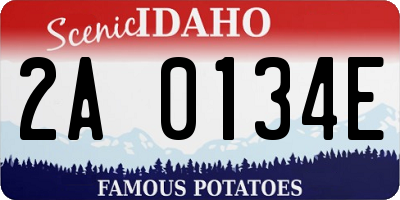 ID license plate 2A0134E