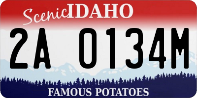 ID license plate 2A0134M