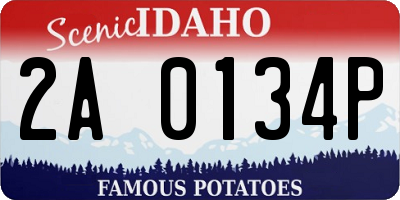 ID license plate 2A0134P