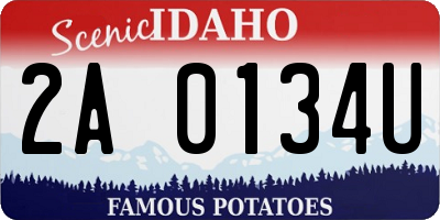 ID license plate 2A0134U