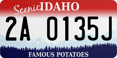 ID license plate 2A0135J