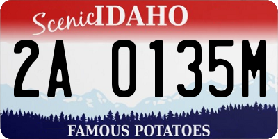 ID license plate 2A0135M