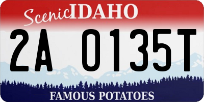 ID license plate 2A0135T