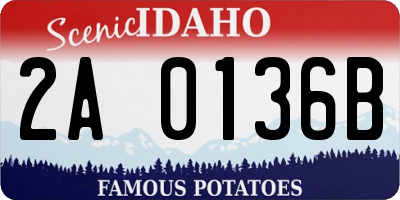 ID license plate 2A0136B
