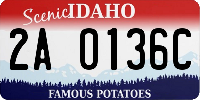 ID license plate 2A0136C