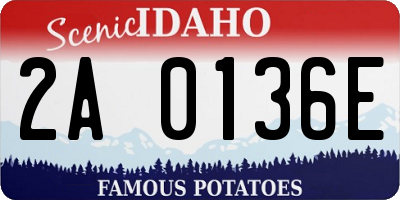 ID license plate 2A0136E