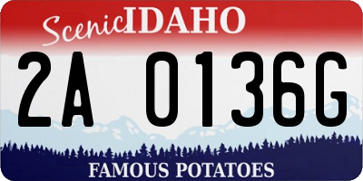 ID license plate 2A0136G