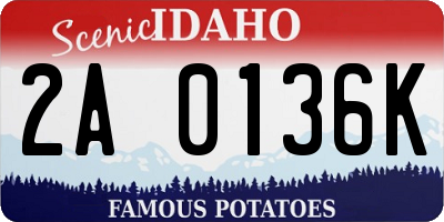 ID license plate 2A0136K