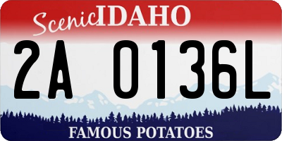 ID license plate 2A0136L