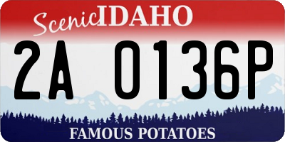 ID license plate 2A0136P
